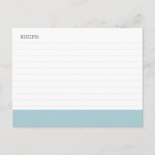 Postale carte de recette (Devant)