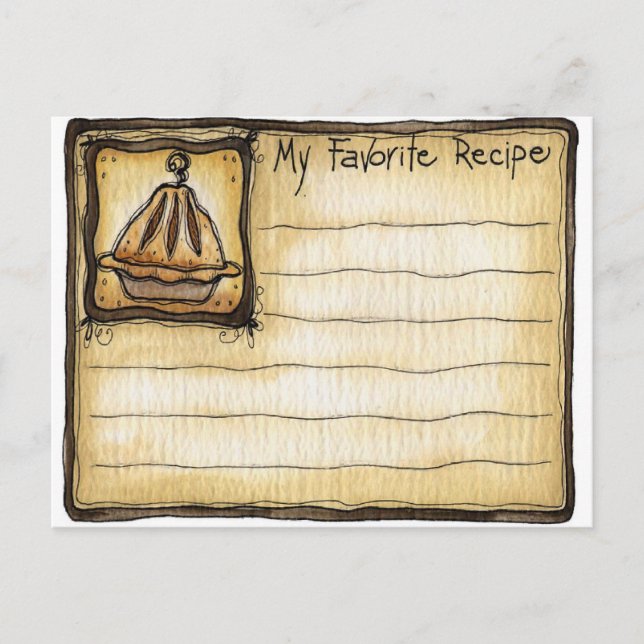 Postale carte de recette (Devant)