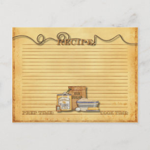 Postale carte de recette ancienne