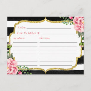 Postale Carte de recette Aquarelle Fête des mariées de ban