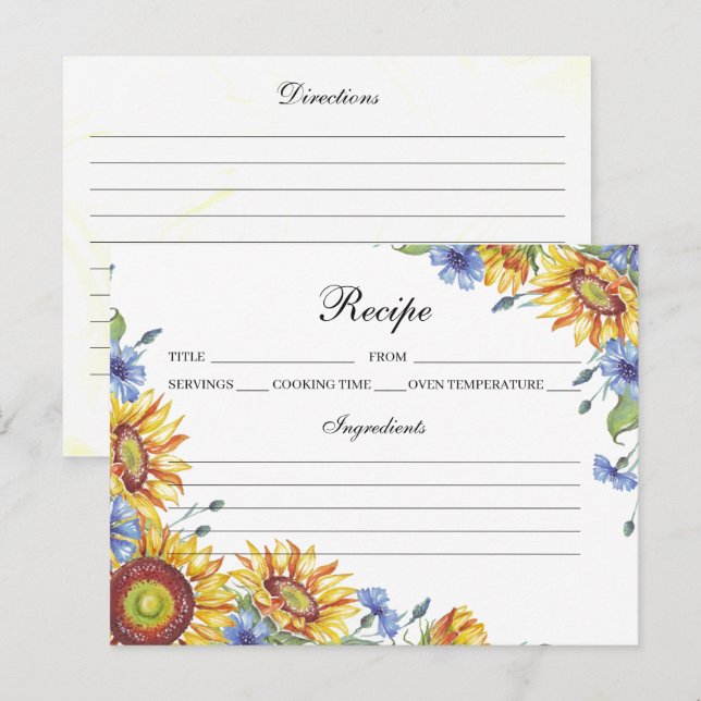 Postale Carte de recette aquarelle Ukraine (Devant / Derrière)