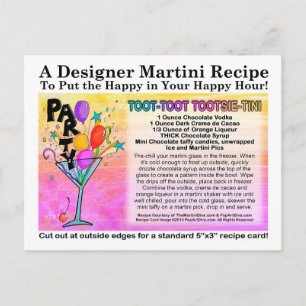 Postale Carte de recette au chocolat Toot-Tootsie