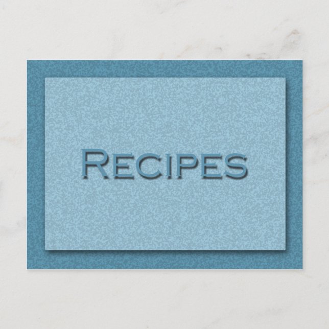 Postale Carte de recette bleue (Devant)