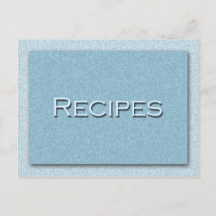 Postale Carte de recette bleue