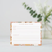 Carte de recette Boho Orange Fleur sauvage super
