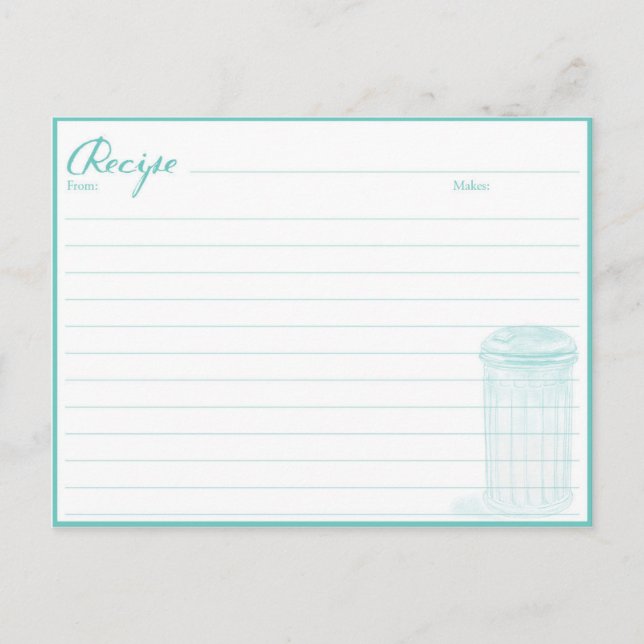 Postale Carte de recette cadeau de douche de mariée pour l (Devant)