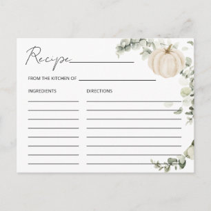 Postale Carte de recette Citrouille de Fête des mariées de