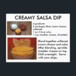 Postale Carte de recette Creamy Salsa Dip<br><div class="desc">Creamy Salsa Dip est une recette facile</div>