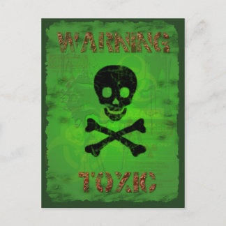 Postale Carte de recette d'avertissement toxique