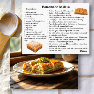 Postale Carte de recette de Baklava