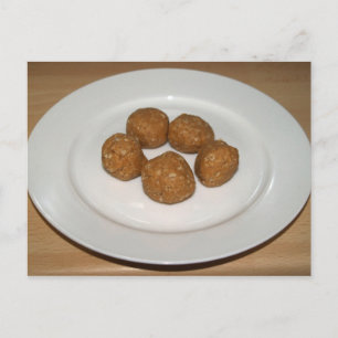 Postale Carte de recette de boules de farine d'avoine au b