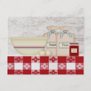 Postale Carte de recette de cuisine de grand-mère