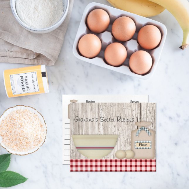 Postale Carte de recette de cuisson au pays (Créateur téléchargé)