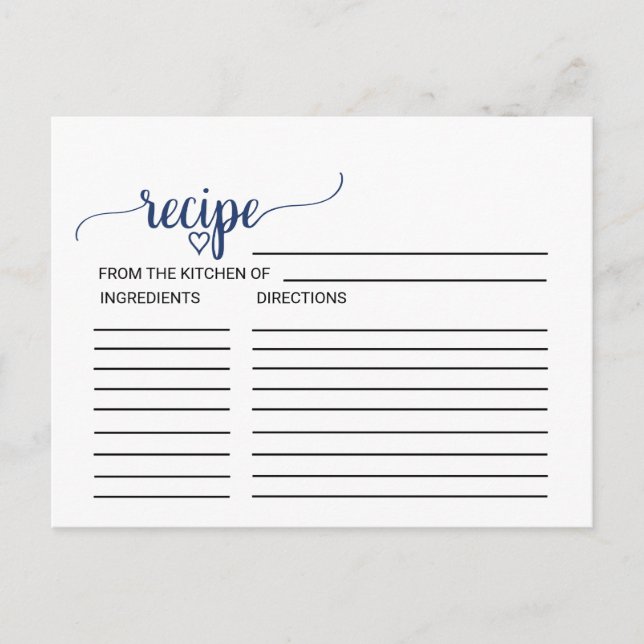 Postale Carte de recette de Fête des mariées de calligraph (Devant)