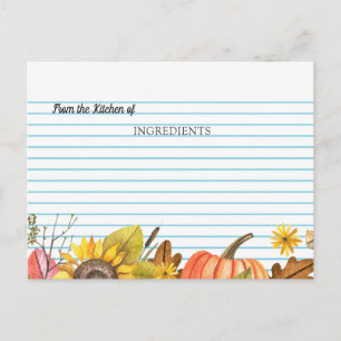 Postale Carte de recette de Fête des mariées de la cuisine