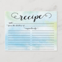 Carte de recette de Fête des mariées de script d'a