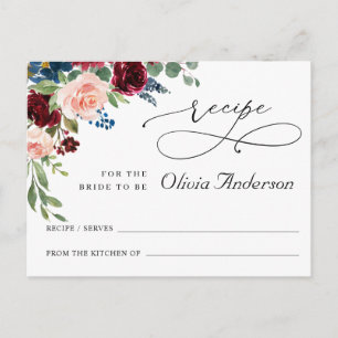 Postale Carte de recette de Fête des mariées Eucalyptus de