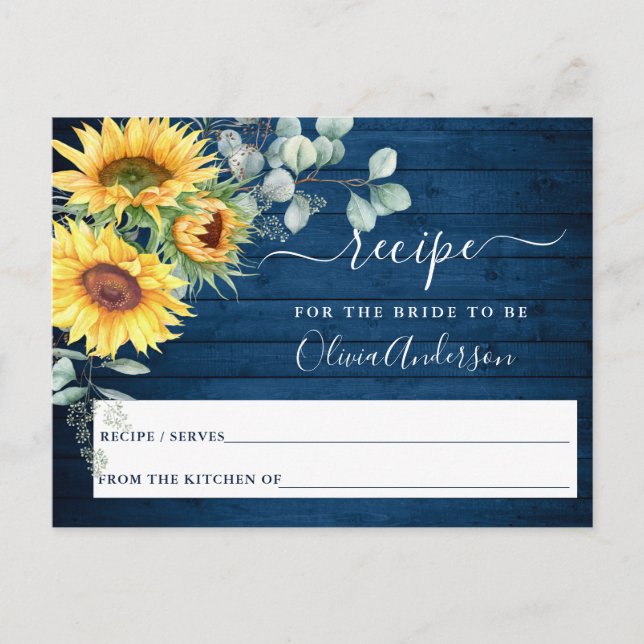Postale Carte de recette de Fête des mariées Eucalyptus de (Devant)