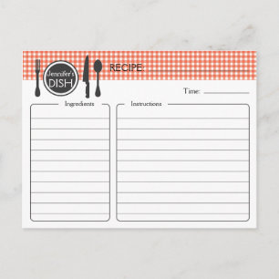 Postale Carte de recette de Fête des mariées personnalisée
