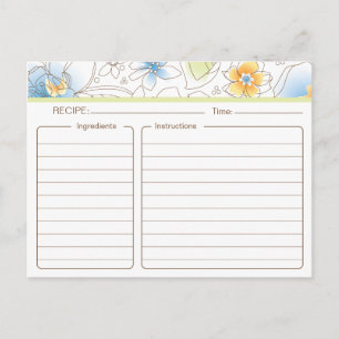 Postale Carte de recette de Fête des mariées personnalisée