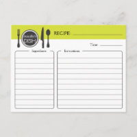Carte de recette de Fête des mariées personnalisée