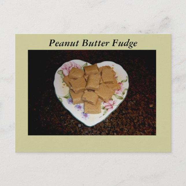 Postale Carte de recette de fudge au beurre d'arachide (Devant)