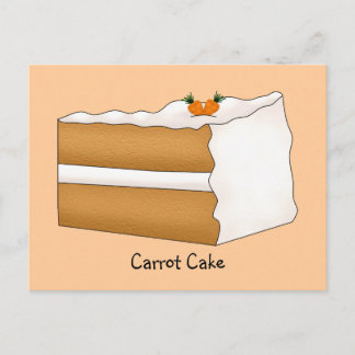 Postale Carte de recette de gâteau carotte