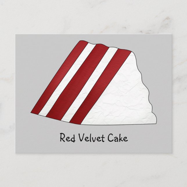 Postale Carte de recette de gâteau de velours rouge (Devant)