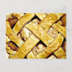 Postale Carte de recette de la journée à tarte à la pomme 