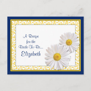 Postale Carte de recette de la Marine Shasta Daisy pour la