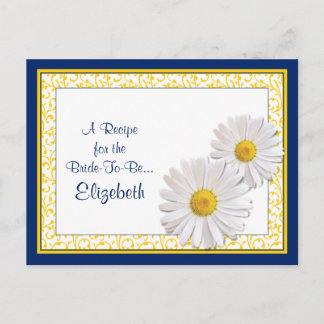 Postale Carte de recette de la Marine Shasta Daisy pour la