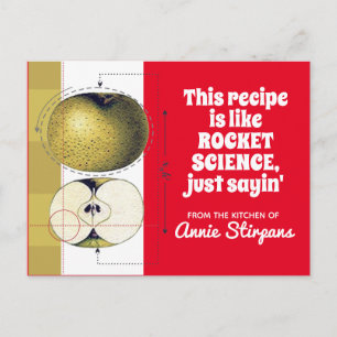 Postale Carte de recette de livre de cuisine de cuisson de