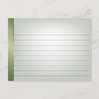 Postale Carte de recette de mariage en satin vert