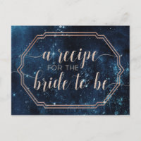 Carte de recette de mariage étoile ciel céleste ga