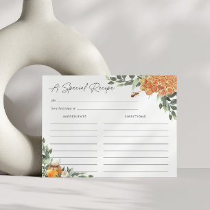 Postale Carte de recette de miel de fleur d'oranger