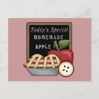 Postale Carte de recette de tarte à la pomme maison
