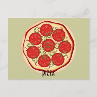 Postale Carte de recette de tomates et poivrons