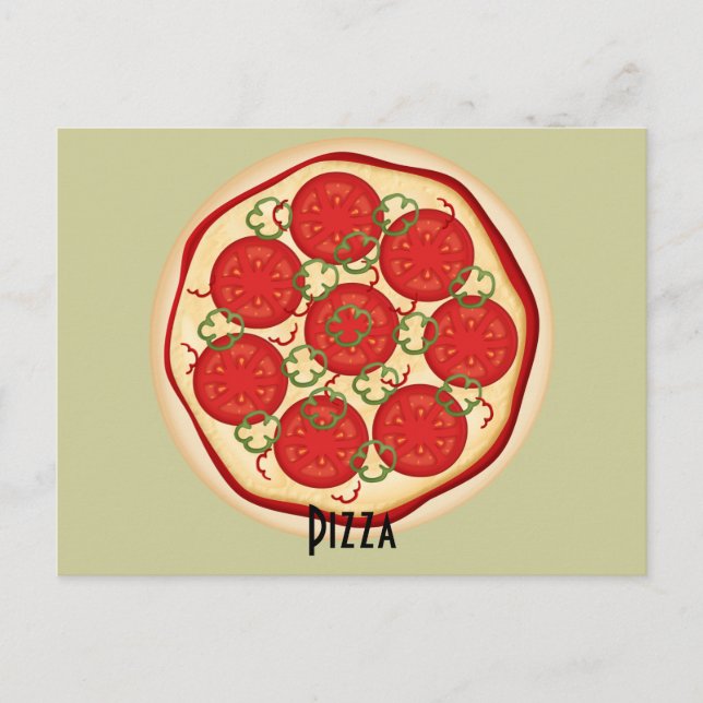 Postale Carte de recette de tomates et poivrons (Devant)
