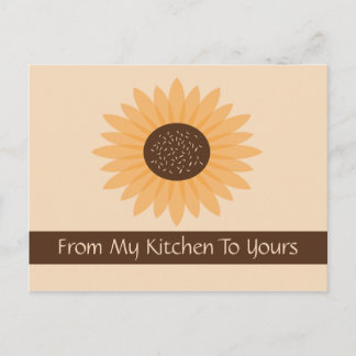 Postale Carte de recette de tournesol