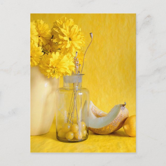 Postale Carte de recette de vie fixe jaune (Devant)