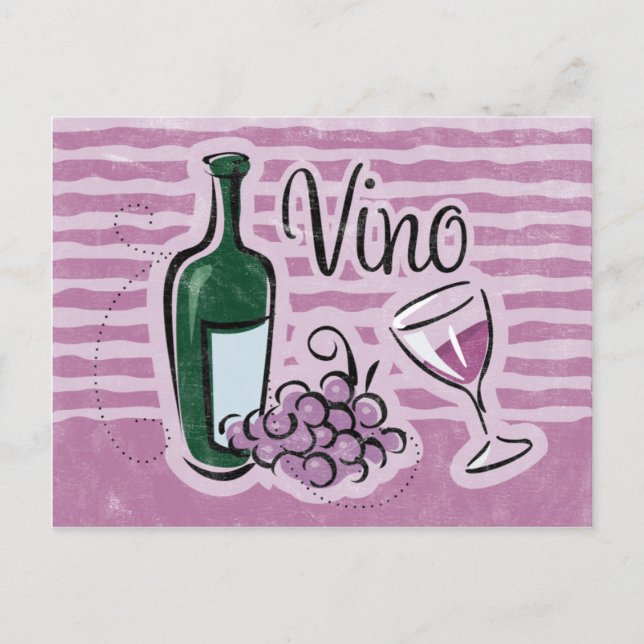 Postale Carte de recette de vin italien (Devant)