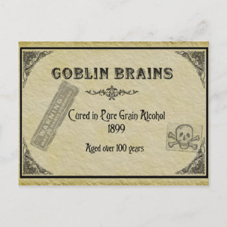 Postale Carte de recette des cerveaux de Goblin