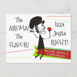 Postale Carte de recette du livre de cuisine du chef franç