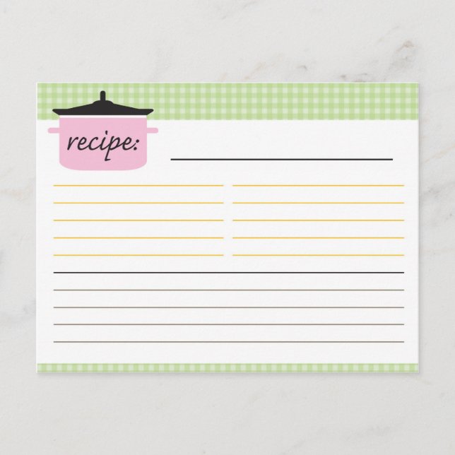 Postale Carte de recette Fête des mariées (Devant)