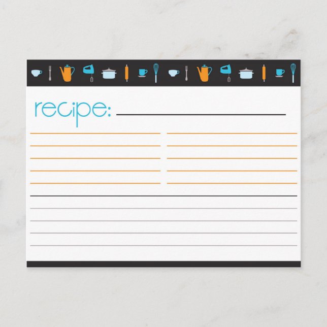 Postale Carte de recette Fête des mariées (Devant)