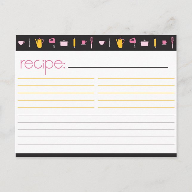 Postale Carte de recette Fête des mariées (Devant)