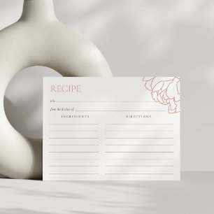 Postale Carte de recette Fête des mariées de jardin Peony 