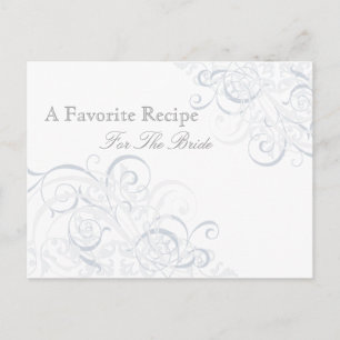 Postale Carte de recette Fête des mariées en argent baroqu