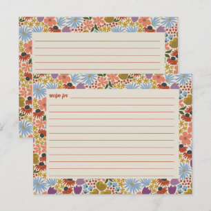 Postale Carte de recette Fête des mariées florale