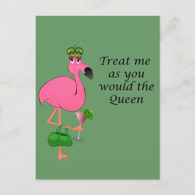 Postale Carte de recette Flamant rose (Devant)